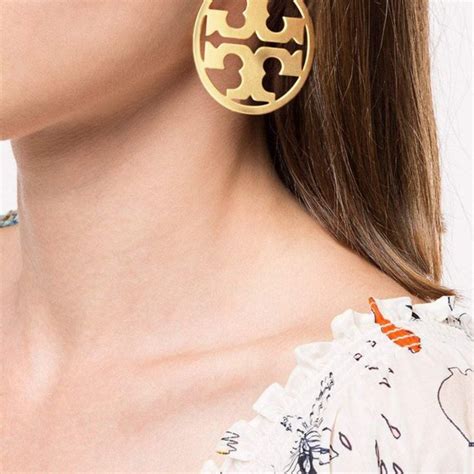 tory burch large hoop earrings